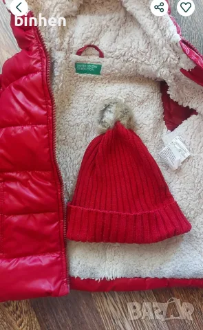Детско зимно яке Benetton 2-4г., снимка 4 - Детски якета и елеци - 56113659