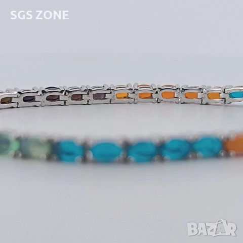 СРЕБЪРНА ГРИВНА С ОПАЛ, снимка 10 - Гривни - 52725496