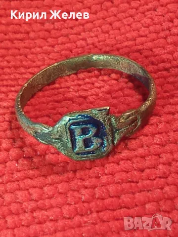 СТАРИНЕН САЧАНЕН ПРЪСТЕН с БУКВА МОНОГРАМ - В Ръчна ИЗРАБОТКА САЧАН 26463, снимка 8 - Антикварни и старинни предмети - 47057208