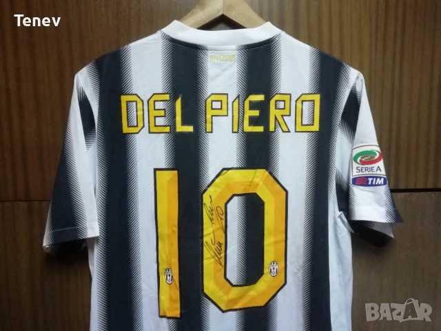 Juventus Del Piero Nike оригинална мачова тениска фланелка с автограф Ювентус Дел Пиеро екип , снимка 3 - Футбол - 53055844