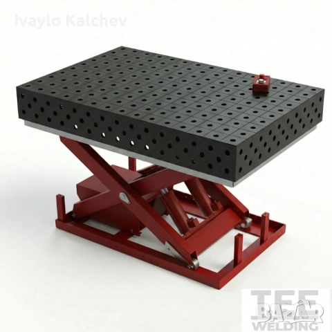 Заваръчна маса StartPro 1500×1000х12 мм -хидравлична повдигаща система