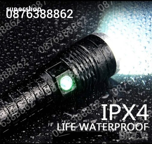 ПРОМО!Мощен лед фенер 900000 лумен POLICE,USB,акумулаторен,зуум,водоустойчив, снимка 8 - Къмпинг осветление - 41842212