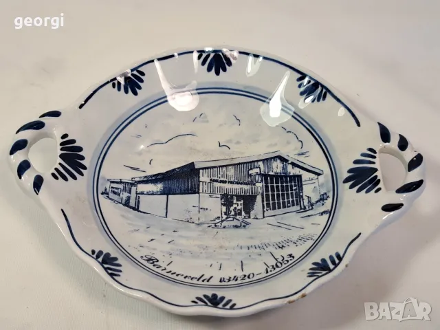 порцеланово плато с дръжки Royal Delft 24/5