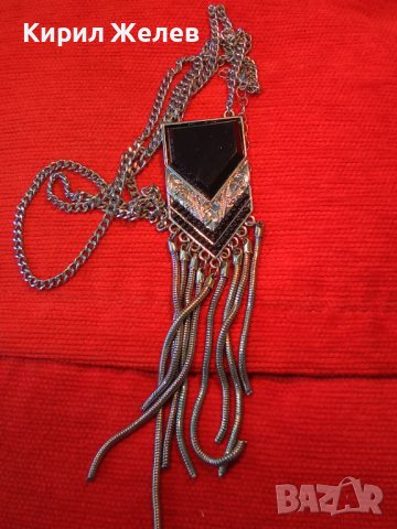 ПОСРЕБРЕНА ФЕШЪН АРТ ОГЪРЛИЦА КОЛИЕ МЕДАЛЬОН МНОГО СТИЛНО КРАСИВО БУТИКОВО БИЖУ 27922