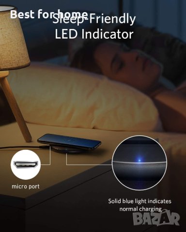 Anker A2503, безжично зарядно устройство 313, Qi-Certified 10W Max за iPhone,AirPods, снимка 2 - Друга електроника - 41965475
