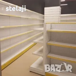 ПРОМО! Крайстенен стелаж за магазин бял или тъмно сив мат!, снимка 9 - Стелажи и щандове - 49447411