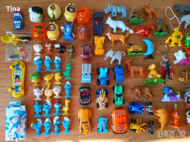 Колекция от 90 мини играчки – стикита, шоколадови яйца, колички и др., снимка 3 - Колекции - 52943332