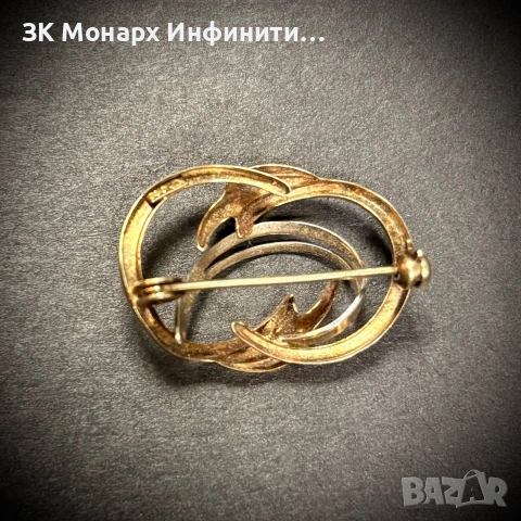 Златна брошка 14К /585/, снимка 3 - Пръстени - 53740912