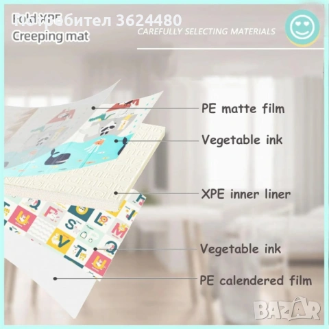 Меко килимче за игра Водоустойчиво 4613, снимка 3 - Други - 53450318