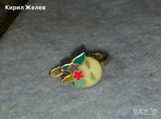 ИЗЯЩНА АНГЛИЙСКА СРЕБЪРНА ВИНТИДЖ АРТ ОБЕЦА СРЕБРО 925 с ЦВЕТЕН КЛЕТЪЧЕН ЕМАЙЛ РЪЧНА ИЗРАБОТКА 39955, снимка 4 - Обеци - 42475930