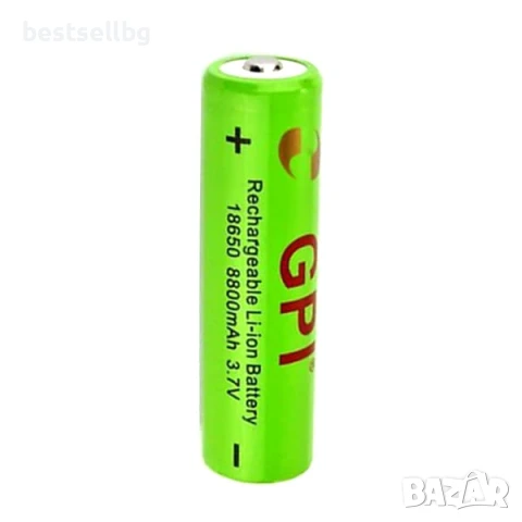 Акумулаторна батерия GPI 18650 3.7V 8800mAh за челници фенери прожектори лазери къмпинг лампи, снимка 3 - Друга електроника - 50820784