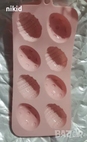 8 яйца яйце на точки и черти силиконов молд форма фондан шоколад гипс декор, снимка 2 - Форми - 48754827