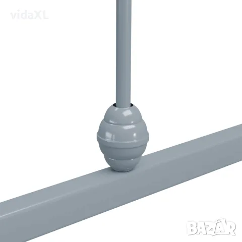 vidaXL Рамка за легло, сива, метал, 90x200 см, снимка 4 - Спални и легла - 56146503