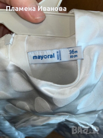 Рокля Mayoral, снимка 3 - Детски рокли и поли - 53629324
