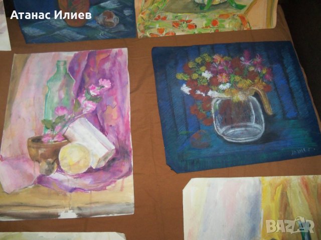 Лот от 10 натюрморта на худ. Десислава Илиева, снимка 6 - Икони - 38817492