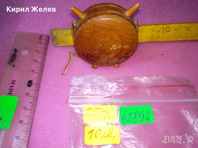 СТАРА ДЕКОРАТИВНА ДЪВЕНА БЪКЛИЦА - КОПРИВЩИЦА СУВЕНИР За КОЛЕКЦИЯ МЕХАНА БИТОВ КЪТ ВИЛА 42894, снимка 6 - Колекции - 44150536