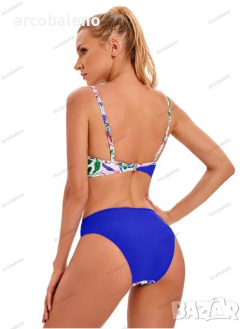 Дамски бански костюм с флорален принт, 9цвята, снимка 14 - Бански костюми - 41415609