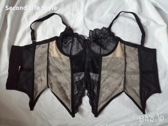 Hunkemoller 80B дамски дантелен корсет бюстие, снимка 12 - Корсети, бюстиета, топове - 53814886