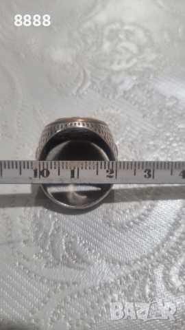 Турски сребърен пръстен 925 проба , снимка 7 - Пръстени - 44202531