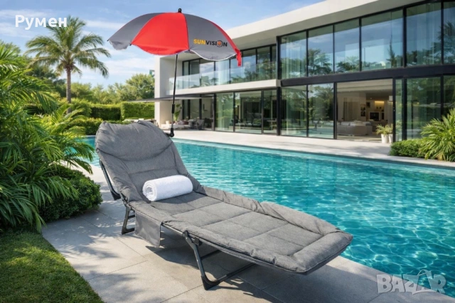 СГЪВАЕМО ПОХОДНО ЛЕГЛО ТИП ШЕЗЛОНГ С ЧАДЪР SUNVISION , SV-3999