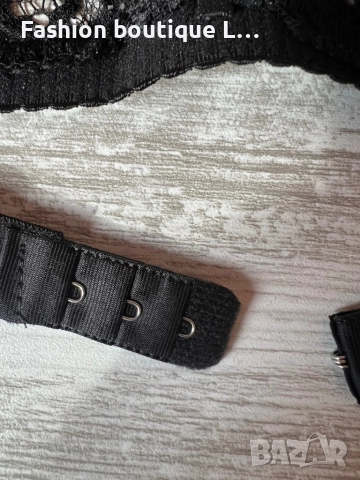 Ново черно дантелено бюстие с бродирано цвете и регулиращи се презрамки S , M , L , XL размер, снимка 5 - Бельо - 52196991