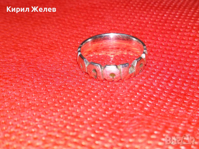 ИЗЯЩЕН СРЕБЪРЕН АРТ ПРЪСТЕН с ЛАТИНСКИ БУКВИ и СЪРЧИЦА СРЕБРО 925 РЪЧНА ФИНА ИЗРАБОТКА 43759, снимка 13 - Пръстени - 44610515