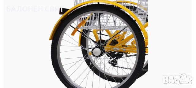 СУПЕР МОДЕЛ с Безплатна Доставка Сгъваем Триколесен Велосипед 24 цола 7 скорости, снимка 3 - Велосипеди - 40937073