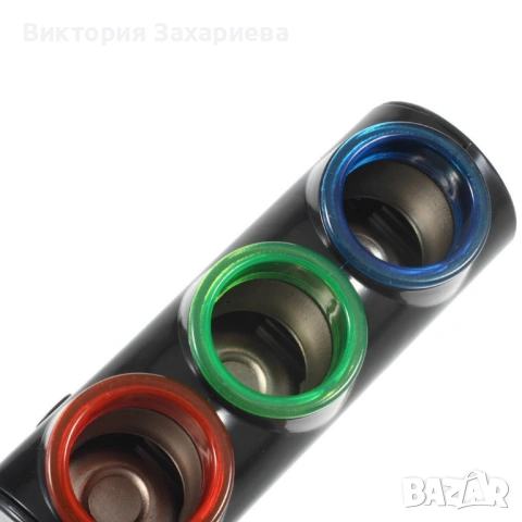 Мултифункционално зарядно за кола - 2 USB порта и 3 гнезда за запалка – 120W мощност и стилен дизайн, снимка 3 - Аксесоари и консумативи - 53085831