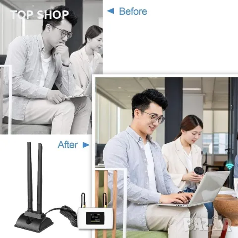 Wifi антена- усилвател на сигнал 4G LTE 6dBi, снимка 5 - Рутери - 48633886