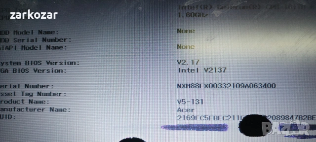 Acer V5-131-10176G50akk, снимка 4 - Части за лаптопи - 53364144