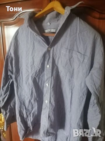 Нова Мъжка Риза с Яка и Дълъг Ръкав М