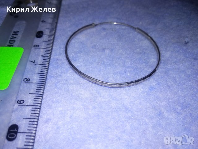 ГОЛЯМА ОРНАМЕНТИРАНА КЛАСИЧЕКА СРЕБЪРНА ОБЕЦА СРЕБРО 925 РЪЧНА БИЖУТЕРСКА МАЙСТОРСКА ИЗРАБОТКА 33140, снимка 6 - Обеци - 39671105
