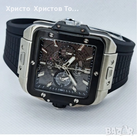 Promotion!!! Мъжки часовници Hublot Square Bang Unico 4 варианта, снимка 4 - Мъжки - 53662397