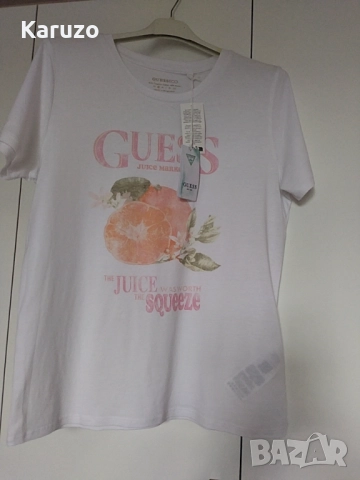 НОВА  НАМАЛЕНА Тениска Guess с принт, размер S