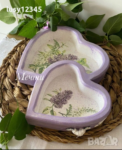 Панер сърца-С дъх на люляк!, снимка 3 - Декорация за дома - 45232016