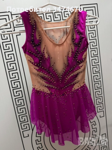 Трико ново за художествена гимнастика, танци, около 8-9 год, снимка 6 - Художествена гимнастика - 52436538