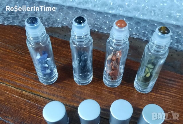 Ликвидация: стъклено шише рол он с естествени камъни, 10 мл, снимка 2 - Други - 40458429