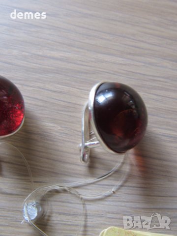 Обици от първокласен балтийски кехлибар, снимка 4 - Обеци - 41343405