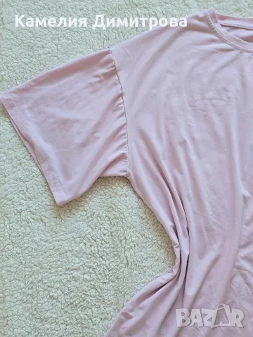 🌸 Розова oversize тениска, снимка 3 - Тениски - 55979257
