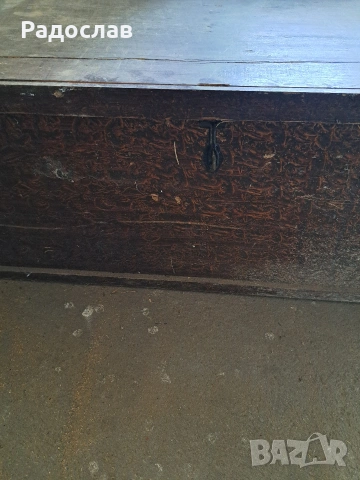Стар дървен сандък, снимка 2 - Антикварни и старинни предмети - 53169123