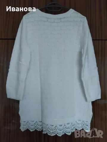 Снежнобяла блуза с дантела TOGETHER, снимка 8 - Блузи с дълъг ръкав и пуловери - 47651248