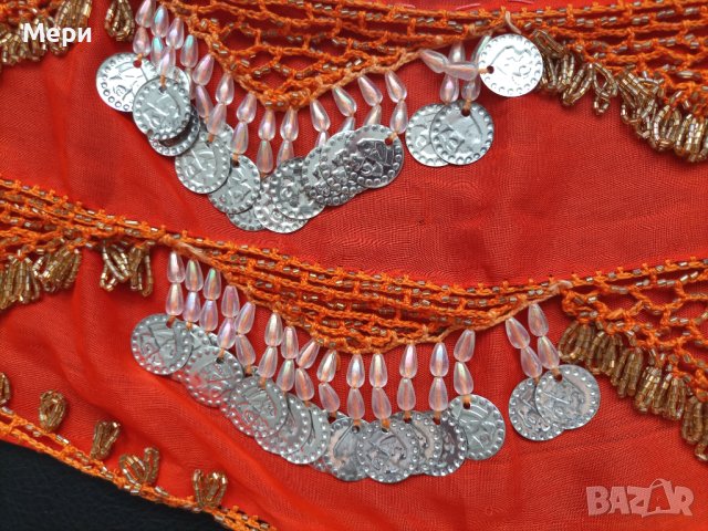 Автентичен арабски шал за бели денс(ръчно изработен), снимка 5 - Шалове - 41421482