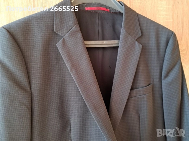 Мъжко сако HUGO BOSS - тъмно сиво, снимка 5 - Сака - 52185717