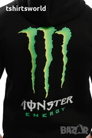 Нов мъжки суичър с ЦИП и трансферен печат MONSTER, снимка 6 - Суичъри - 30645661