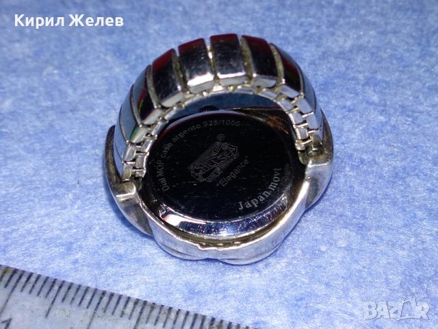CHELSEA Elegans QUARTZ Japan movt СРЕБЪРЕН ПРЪСТЕН ЧАСОВНИК РАЗТЕГЛИВ с КАСА от СРЕБРО 925 27626, снимка 11 - Пръстени - 44661610