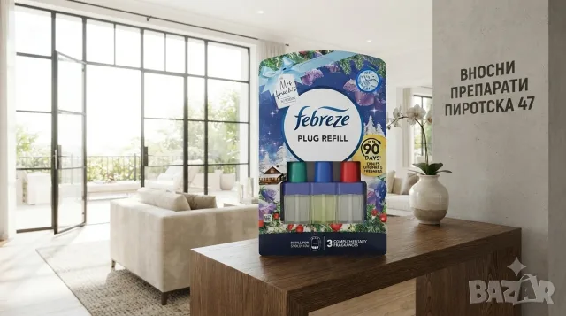 Febreze 3Volution Plug In Refill Alpine Escape Mrs Hinch's Пълнител за ароматизатор 20 мл