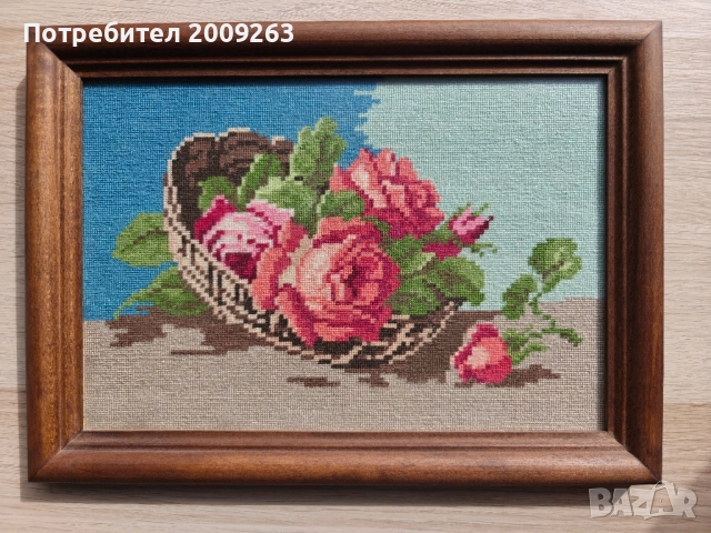 Гоблен с рози 31х22 см.