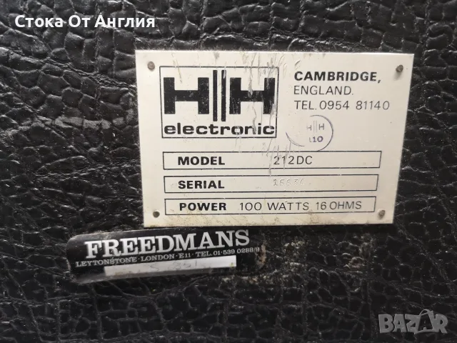 Тонколони - H H cambridge england 212DC / 100 W / 16 ohm , снимка 8 - Тонколони - 55930713