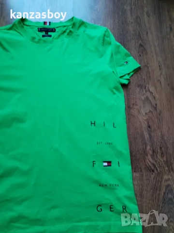 Tommy Hilfiger - страхотна мъжка тениска SLIM FIT 100% оригинал КАТО НОВА XL, снимка 6 - Тениски - 50086745
