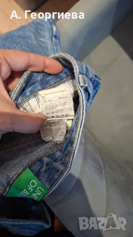 Широки дънки Benetton, снимка 5 - Детски панталони и дънки - 56054464